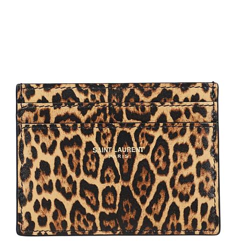 ysl card holder cheetah|saint laurent card holder women.